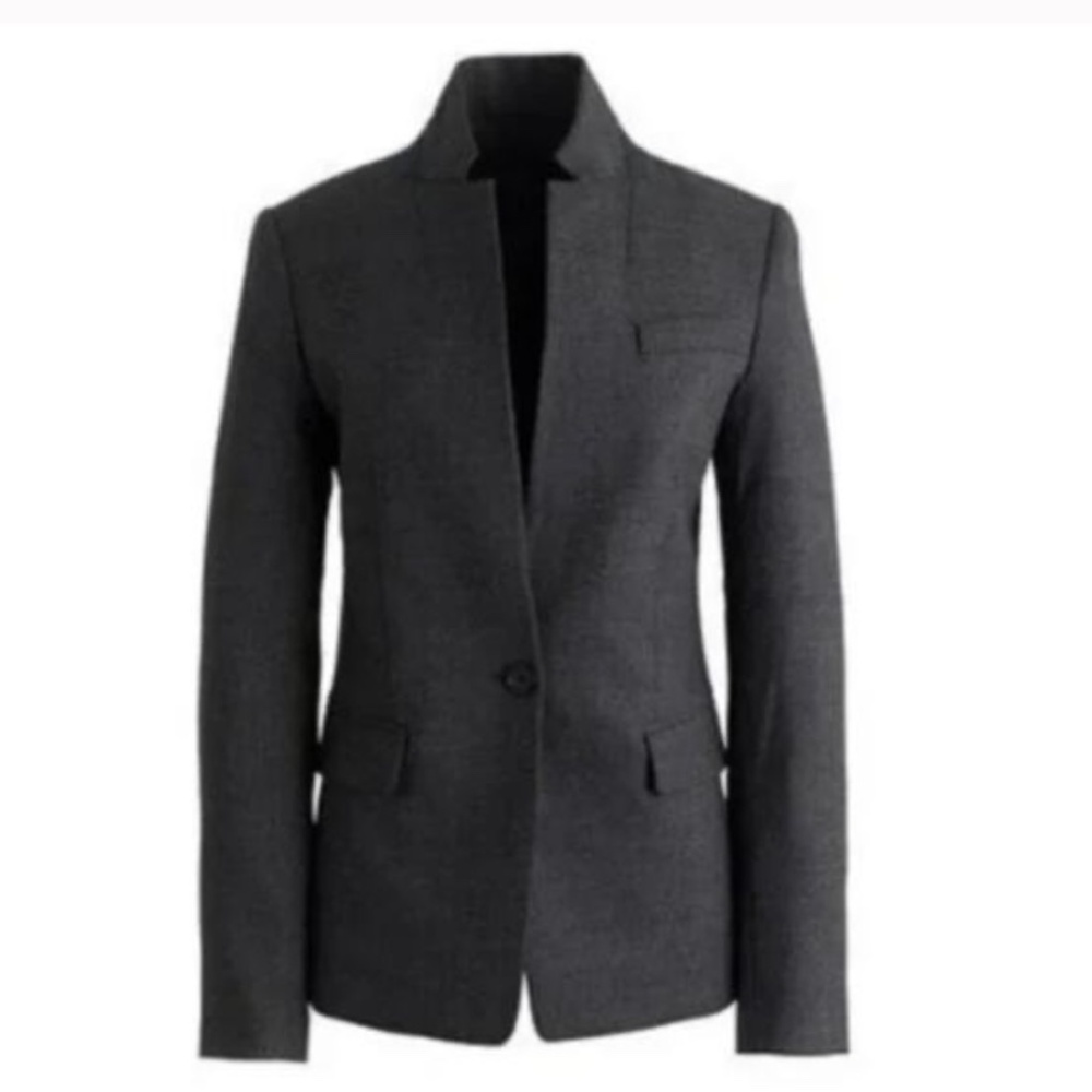 J.Crew Regent Blazer in Charcoal Gray, Size 2